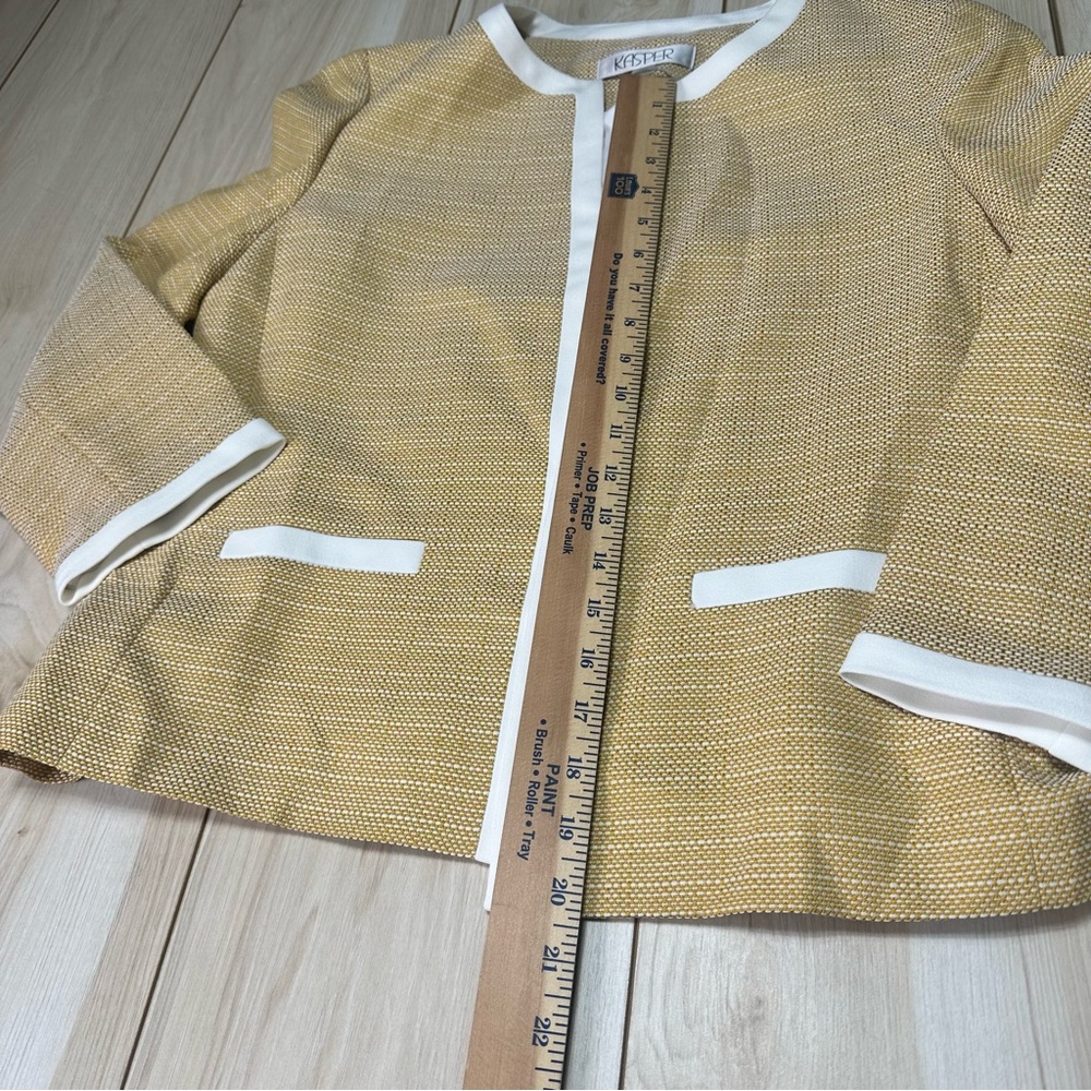 NWT Kasper Blazer Women’s Size 10 Butterscotch Vanilla Ice Work Career Jacket - Picture 7 of 12